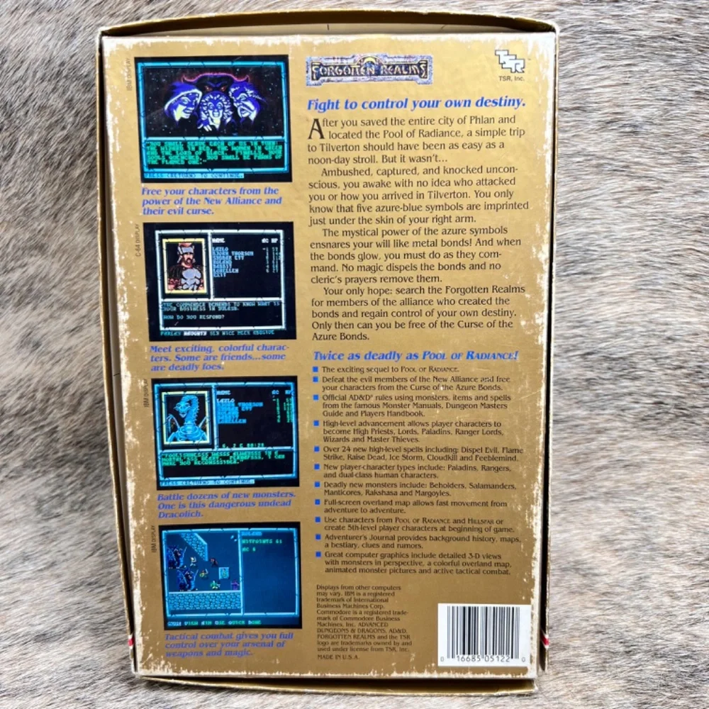Curse of the Azure Bonds AD&D Dungeons & Dragons by Strategic Simulations